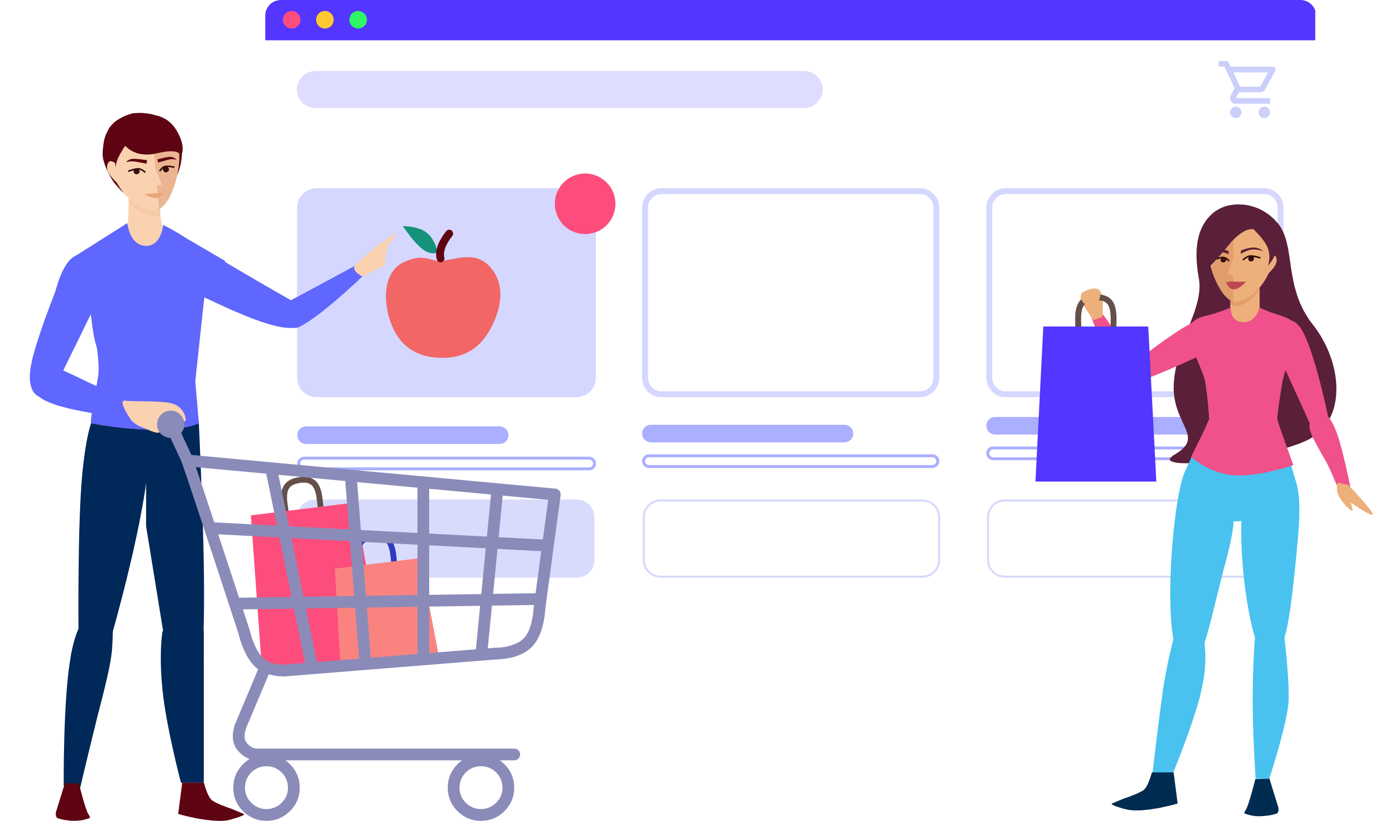 online shopping illustration